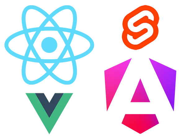 Frontend Web Development, React, Angular, Svelte, Vuejs